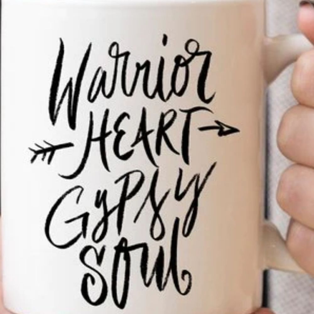 Coffee Mug, warrior heart gypsy soul,  15 oz
